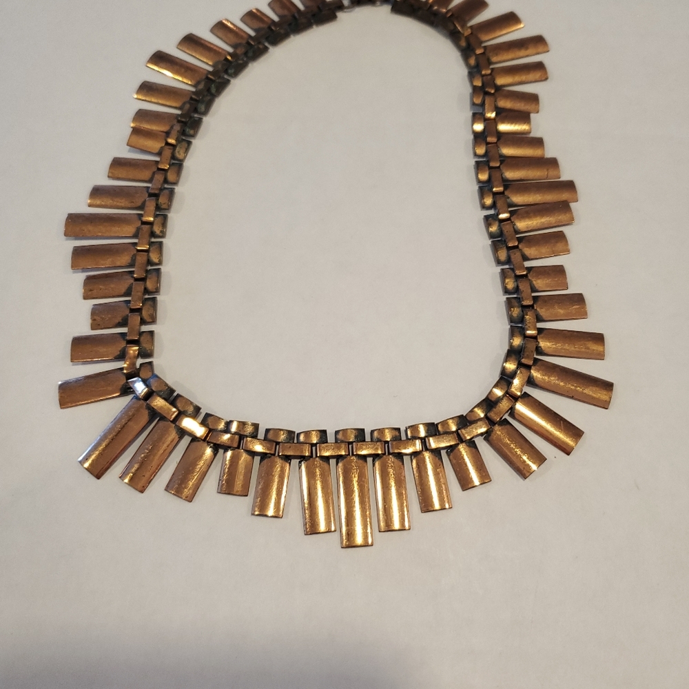 Mid-Century Modern Copper Collar Vintage Necklace